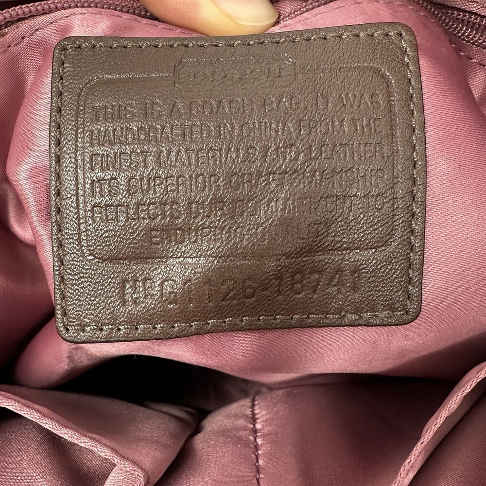 Coach 18741 Brown Bronze Python Embossed Leather Chelsey Jayden Satchel Purse - Picture 8 of 15